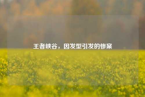 王者峡谷，因发型引发的惨案