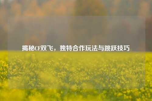 揭秘CF双飞，独特合作玩法与跳跃技巧