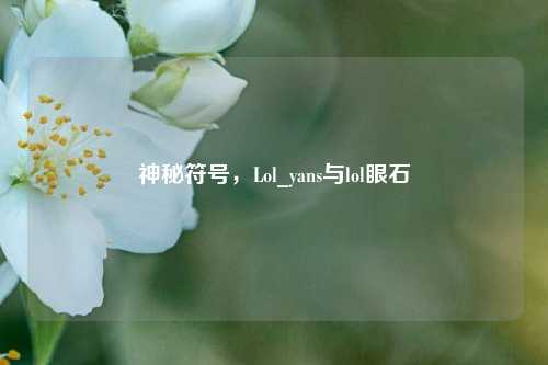 神秘符号,Lol_yans与lol眼石