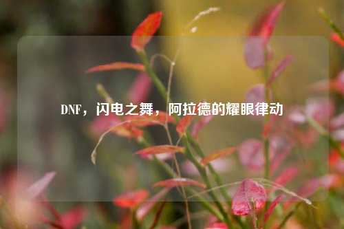 DNF，闪电之舞，阿拉德的耀眼律动