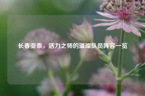 长春亚泰，活力之师的璀璨队员阵容一览