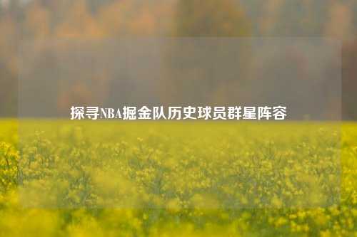探寻NBA掘金队历史球员群星阵容