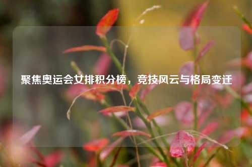 聚焦奥运会女排积分榜，竞技风云与格局变迁