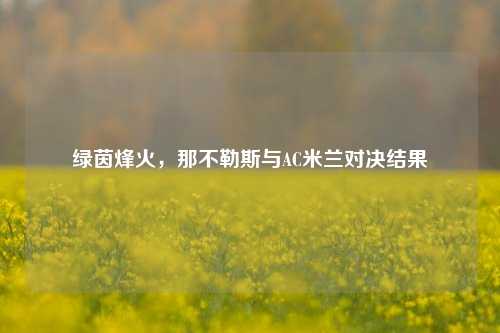 绿茵烽火，那不勒斯与AC米兰对决结果