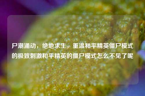 尸潮涌动，绝地求生，重温和平精英僵尸模式的极致刺激和平精英的僵尸模式怎么不见了呢