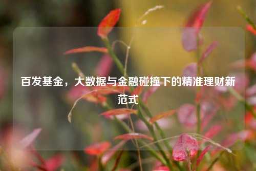 百发基金,大数据与金融碰撞下的精准理财新范式