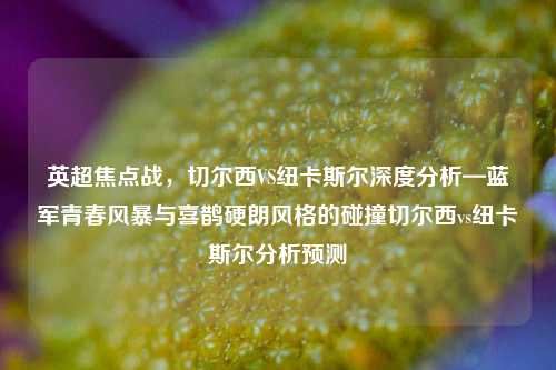 英超焦点战,切尔西VS纽卡斯尔深度分析—蓝军青春风暴与喜鹊硬朗风格的碰撞切尔西vs纽卡斯尔分析预测
