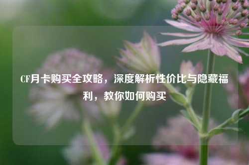 CF月卡购买全攻略，深度解析性价比与隐藏福利，教你如何购买
