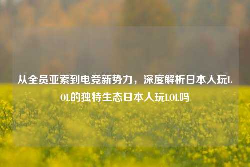 从全员亚索到电竞新势力，深度解析日本人玩LOL的独特生态日本人玩LOL吗