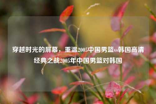 穿越时光的屏幕，重温2005中国男篮vs韩国高清经典之战2005年中国男篮对韩国