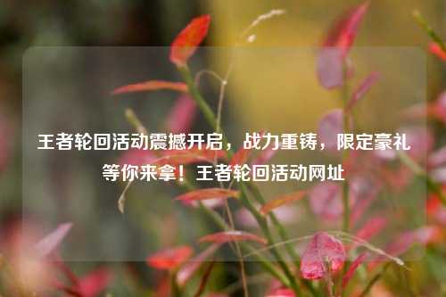 王者轮回活动震撼开启,战力重铸,限定豪礼等你来拿!王者轮回活动网址