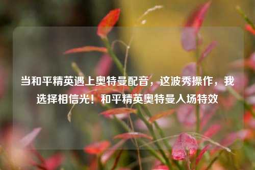 当和平精英遇上奥特曼配音,这波秀操作,我选择相信光!和平精英奥特曼入场特效
