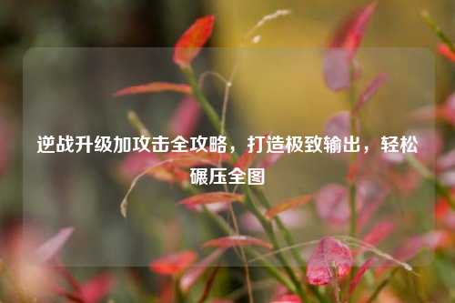 逆战升级加攻击全攻略，打造极致输出，轻松碾压全图