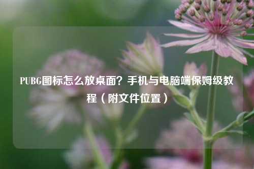 PUBG图标怎么放桌面?手机与电脑端保姆级教程(附文件位置)