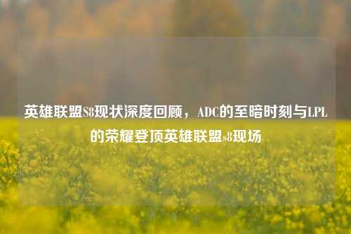英雄联盟S8现状深度回顾,ADC的至暗时刻与LPL的荣耀登顶英雄联盟s8现场