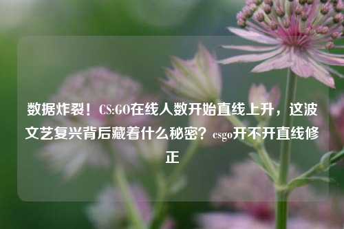 数据炸裂！CS:GO在线人数开始直线上升，这波文艺复兴背后藏着什么秘密？csgo开不开直线修正