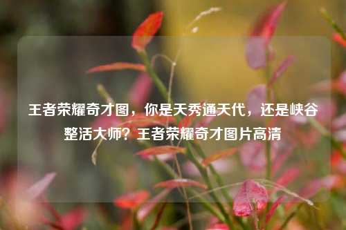 王者荣耀奇才图,你是天秀通天代,还是峡谷整活大师?王者荣耀奇才图片高清