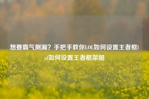 想要霸气侧漏？手把手教你LOL如何设置王者框lol如何设置王者框架图