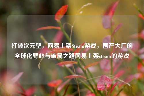 打破次元壁，网易上架Steam游戏，国产大厂的全球化野心与破局之路网易上架steam的游戏
