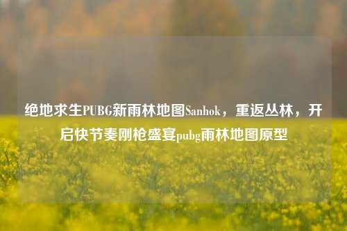 绝地求生PUBG新雨林地图Sanhok,重返丛林,开启快节奏刚枪盛宴pubg雨林地图原型