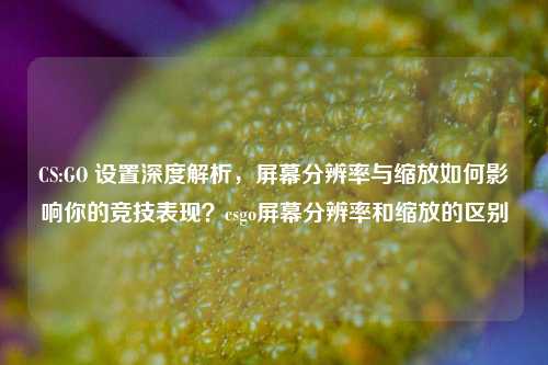 CS:GO 设置深度解析,屏幕分辨率与缩放如何影响你的竞技表现?csgo屏幕分辨率和缩放的区别