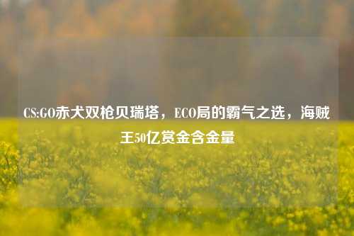 CS:GO赤犬双枪贝瑞塔，ECO局的霸气之选，海贼王50亿赏金含金量