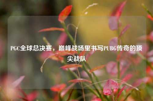 PGC全球总决赛,巅峰战场里书写PUBG传奇的顶尖战队