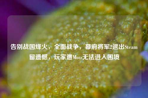 告别战国烽火，全面战争，幕府将军2退出Steam留遗憾，玩家遭Moss无法进入困境