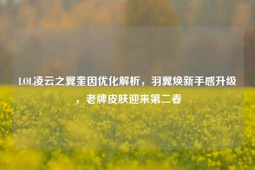 LOL凌云之翼奎因优化解析,羽翼焕新手感升级,老牌皮肤迎来第二春