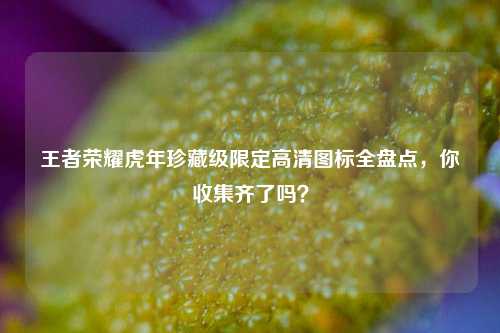王者荣耀虎年珍藏级限定高清图标全盘点,你收集齐了吗?