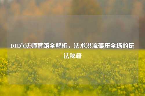 LOL六法师套路全解析,法术洪流碾压全场的玩法秘籍