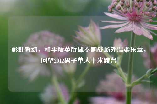 彩虹馨动，和平精英旋律奏响战场外温柔乐章，回望2012男子单人十米跳台