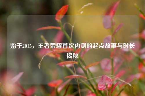 始于2015,王者荣耀首次内测的起点故事与时长揭秘