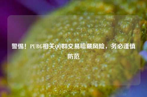警惕!PUBG相关QQ群交易暗藏风险,务必谨慎防范