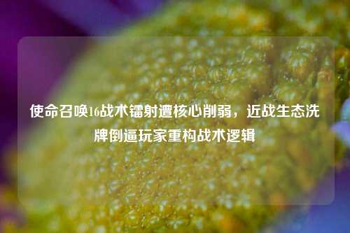 使命召唤16战术镭射遭核心削弱,近战生态洗牌倒逼玩家重构战术逻辑