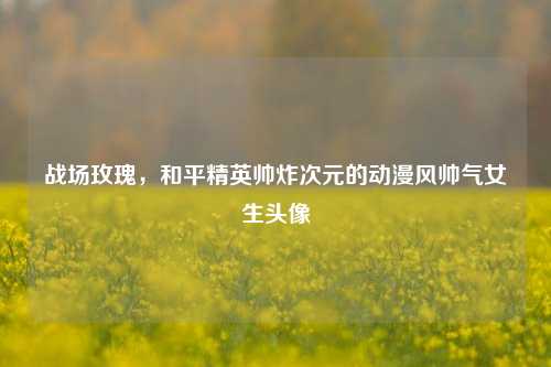 战场玫瑰,和平精英帅炸次元的动漫风帅气女生头像
