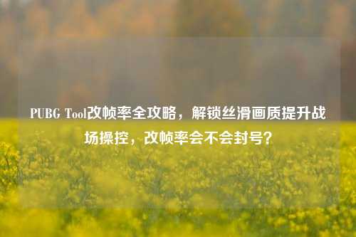PUBG Tool改帧率全攻略，解锁丝滑画质提升战场操控，改帧率会不会封号？