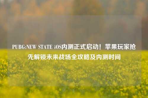 PUBG:NEW STATE iOS内测正式启动!苹果玩家抢先解锁未来战场全攻略及内测时间