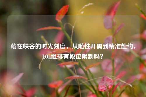 藏在峡谷的时光刻度,从随性开黑到精准赴约,LOL组排有段位限制吗?