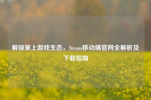解锁掌上游戏生态,Steam移动端官网全解析及下载指南
