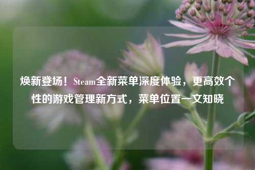 焕新登场!Steam全新菜单深度体验,更高效个性的游戏管理新方式,菜单位置一文知晓