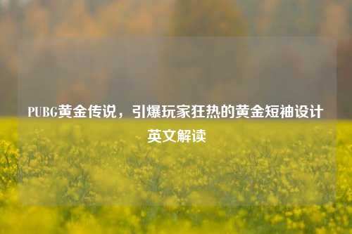 PUBG黄金传说,引爆玩家狂热的黄金短袖设计英文解读