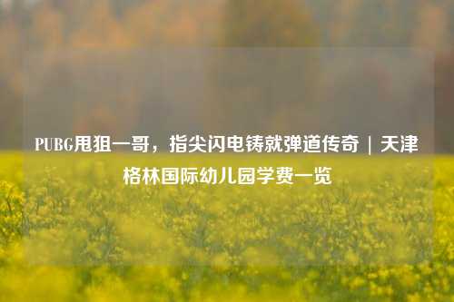 PUBG甩狙一哥，指尖闪电铸就弹道传奇 | 天津格林国际幼儿园学费一览