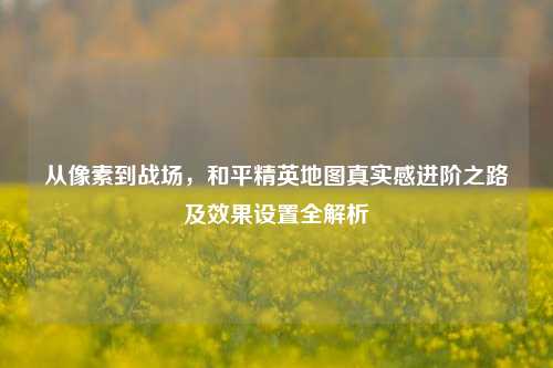 从像素到战场,和平精英地图真实感进阶之路及效果设置全解析