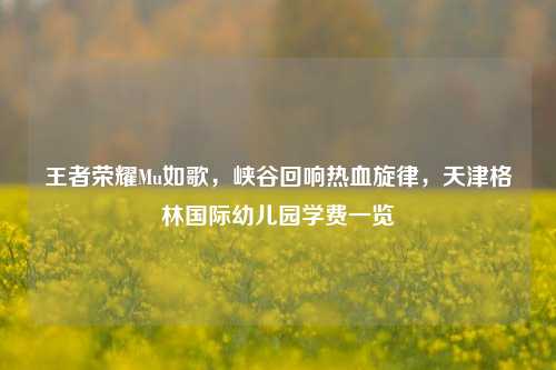 王者荣耀Mu如歌，峡谷回响热血旋律，天津格林国际幼儿园学费一览