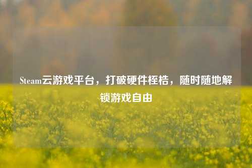 Steam云游戏平台,打破硬件桎梏,随时随地解锁游戏自由