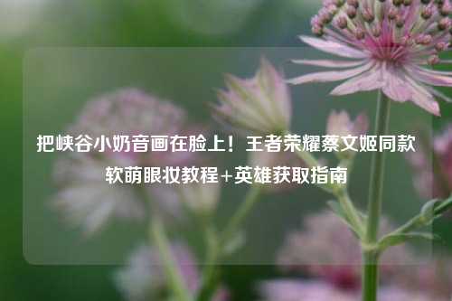 把峡谷小奶音画在脸上！王者荣耀蔡文姬同款软萌眼妆教程+英雄获取指南