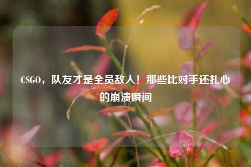 CSGO,队友才是全员敌人!那些比对手还扎心的崩溃瞬间