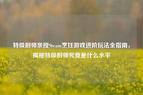 特级厨师亲授Steam烹饪游戏进阶玩法全指南,揭秘特级厨师究竟是什么水平