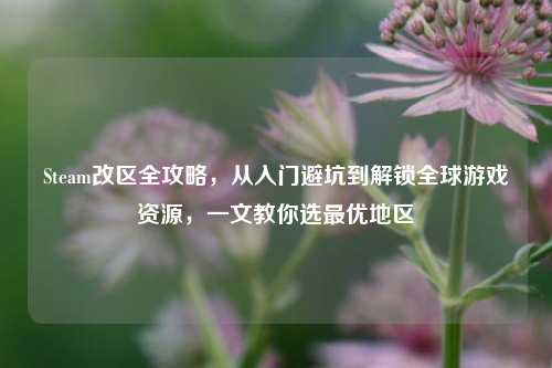 Steam改区全攻略,从入门避坑到解锁全球游戏资源,一文教你选最优地区